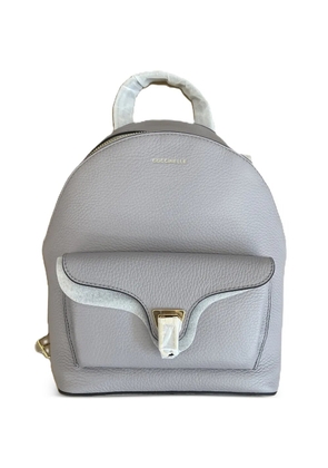 Coccinelle small Beat Generation leather flap-pocket backpack - Grey