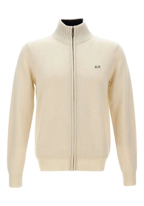 Sun68 high-neck zip-up cardigan - Neutrals