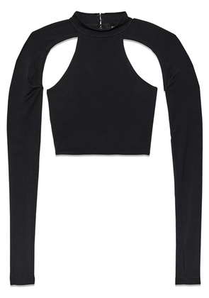 Purple Brand cut-out cropped top - Black