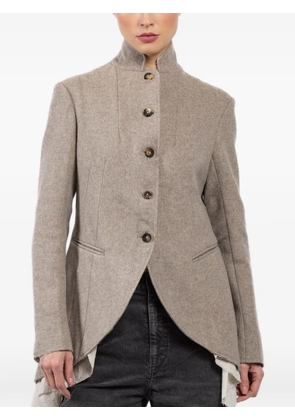 Forme D'expression Victorian button high-neck coat - Neutrals
