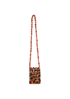 0711 gina beaded mini bag - Orange