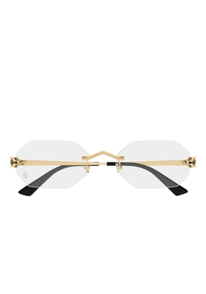 Cartier Eyewear Panthère geometric-frame glasses - Gold