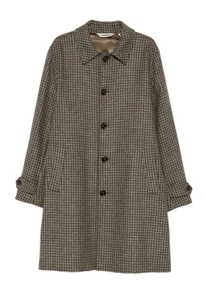 ASPESI Houndstooth buttoned pascal coat - Green