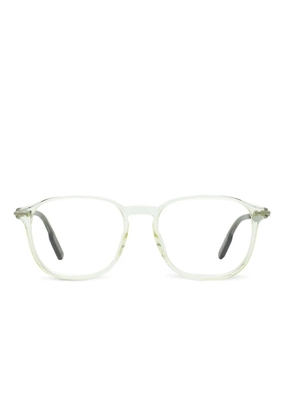 Zegna keyhole bridge square-frame glasses - Green