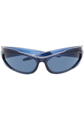 Balenciaga Eyewear Reverse Xpander rectangle-frame sunglasses - Blue