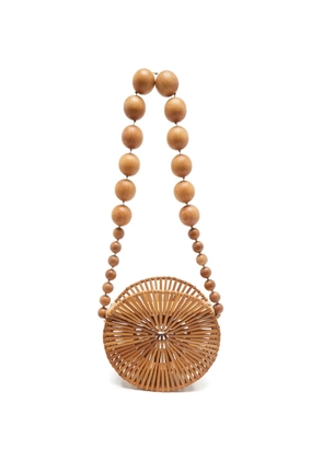 Cult Gaia Luna circular cross body bag - Brown