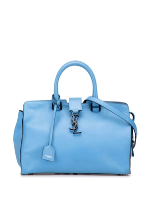 Saint Laurent Pre-Owned 2015 Small Leather Monogram Cabas satchel - Blue