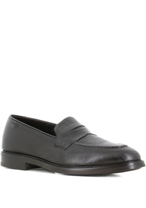 Alexander Hotto pebble-leather penny loafers - Black