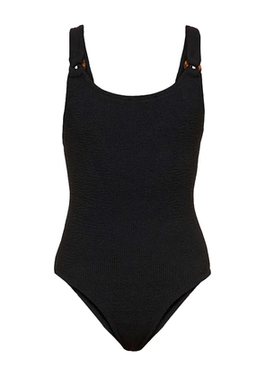 Hunza G ring-details swimsuit - Black