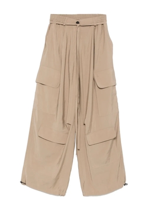Isabel Benenato wide-leg cargo pants - Neutrals