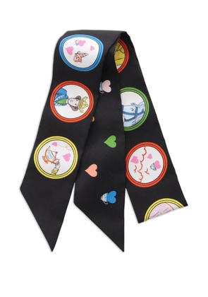Hermès Pre-Owned 2021 Tea Time silk ribbon scarf - Black