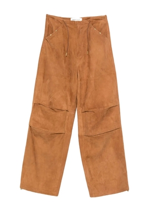 DARKPARK suede palazzo trousers - Brown