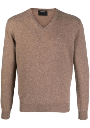 Dell'oglio V-neck fine-knit jumper - Brown