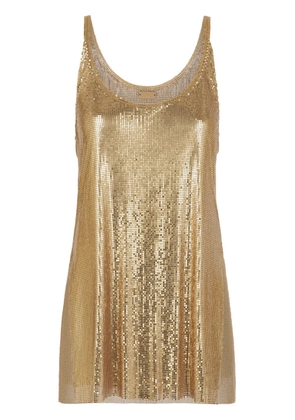Rabanne mesh tank top - Gold