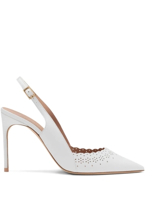 Malone Souliers Sunny leather slingback pumps - White