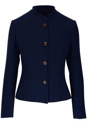 Kiton button-down wool fitted jacket - Blue