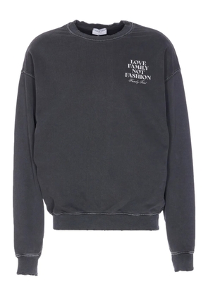 Family First crew-neck print sweatshirt - Grey