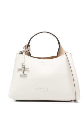 Tod's micro logo-charm tote bag - White