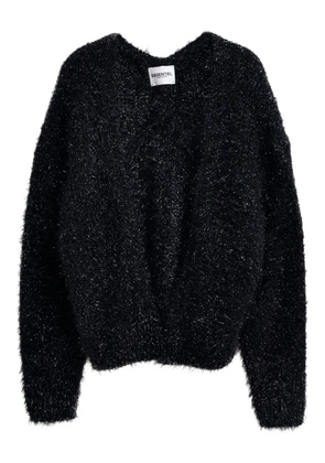 Essentiel Antwerp Ileast textured metallic-effect cardigan - Black