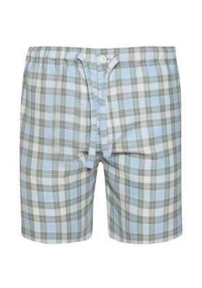 LOEWE check-print shorts - Blue