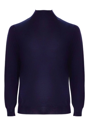 Fedeli high-neck virgin-wool sweater - Blue
