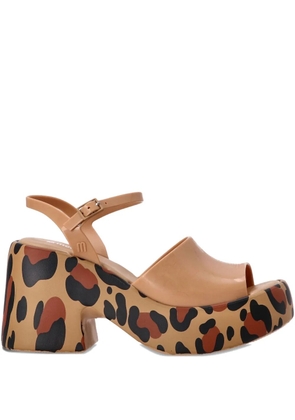 Melissa 90mm Lina leopard-print platform sandals - Neutrals
