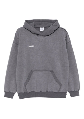 VETEMENTS logo-embroidered hoodie - Grey