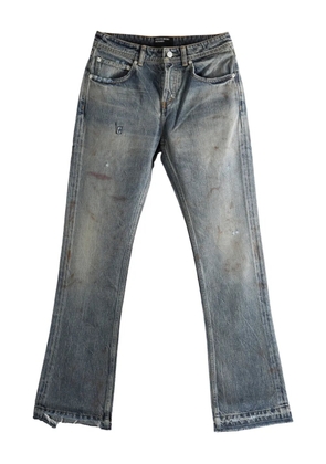 Enfants Riches Déprimés logo-patch distressed denim jeans - Blue