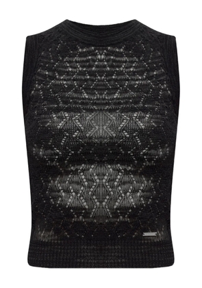 DSQUARED2 openwork sleeveless vest - Black