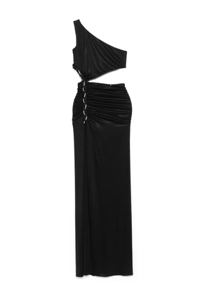 NISSA open-back ruched maxi dress - Black