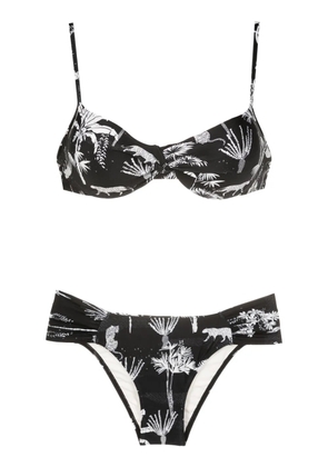 Lygia & Nanny Vitoria graphic-print bikini - Black