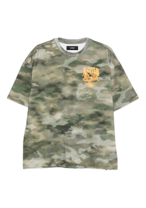 AMIRI camouflage logo-print T-shirt - Green