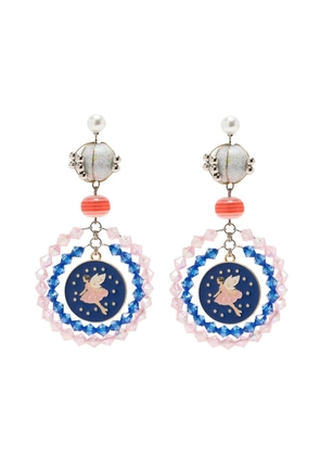 Amir Slama Bijoux ballerina-motif statement drop earrings - Blue