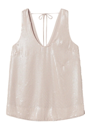 TWINSET sequin-embellished tank top - Neutrals