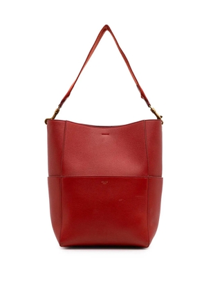 Celine Pre-Owned 2018 Medium Leather Seau Sangle bucket bag - Red