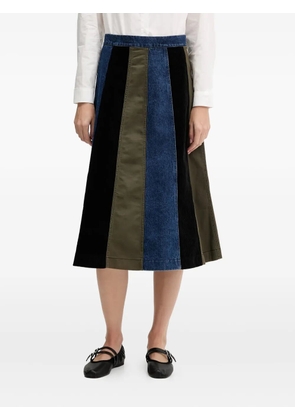 Desigual patchwork-panelled skirt - Black