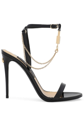 Dolce & Gabbana 105mm Keira chain-link sandals - Black