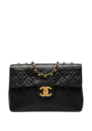 CHANEL Pre-Owned 1994-1996 Maxi XL Classic Lambskin Single Flap shoulder bag - Black