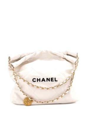 CHANEL Pre-Owned 22 Chain Quilted Calfskin Small hobo bag - White