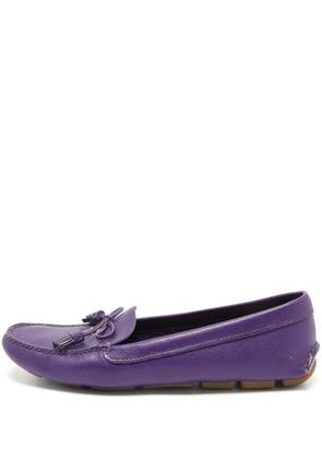 Prada Pre-Owned leather tassel loafers - Purple