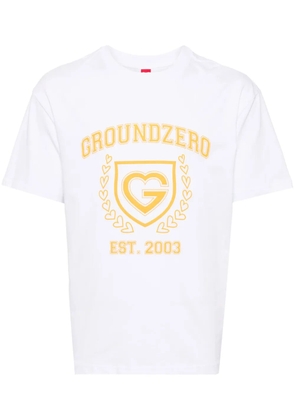 Ground Zero logo-print cotton T-shirt - White