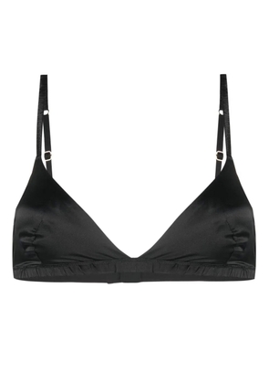 Maison Close silk triangle cup bra - Black
