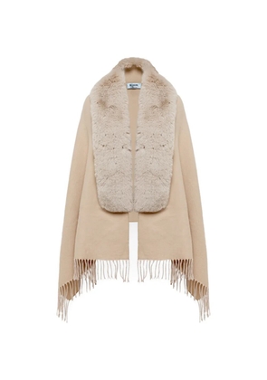 Blugirl faux-fur fringed scarf - Neutrals