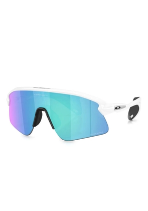 Oakley geometric shield-frame sunglasses - White
