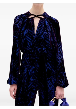 Silvia Tcherassi Ximena velvet blouse - Purple
