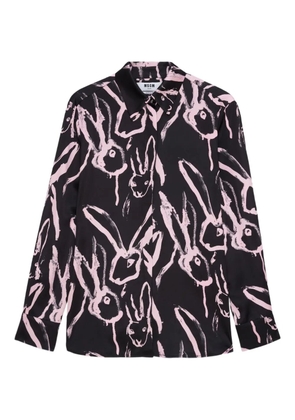 MSGM rabbit print shirt - Black