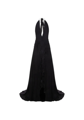 Blumarine ruffled maxi dress - Black