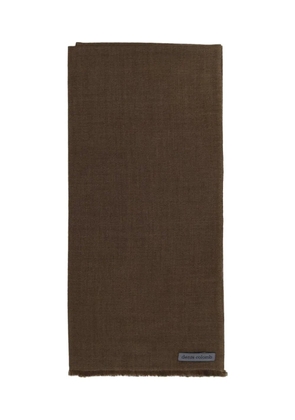 Denis Colomb fringed lung ta scarf - Brown