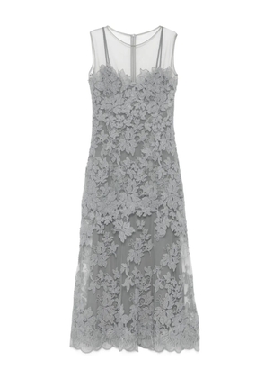 Ermanno Scervino floral-lace dress - Grey