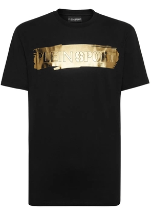 Plein Sport brushstroke-print cotton T-shirt - Black